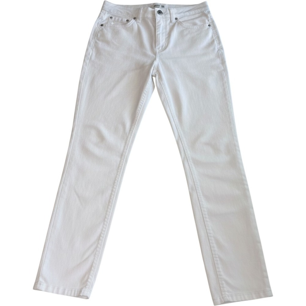 Curve Appeal Womens White Summer Denim Jeans Stretch Slim Straight Size 10/30